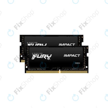 Kingston Fury Impact - Operacijski pomnilnik SO-DIMM 32GB (2x16GB) DDR4 3200MHz - KF432S20IB/32 Genuine Service Pack