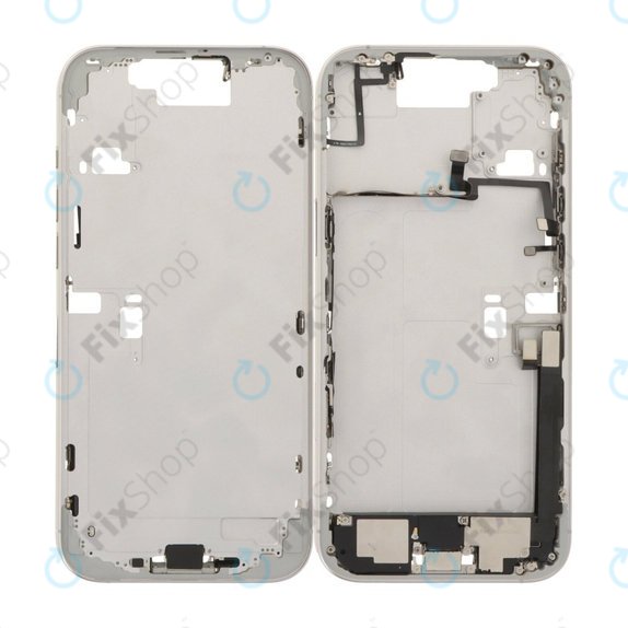 Apple iPhone 16 Pro Max - Srednji Okvir + Gumbi za Vklop, Glasnost in Kamero (White Titanium)