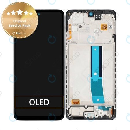 Xiaomi Redmi Note 12S 2303CRA44A - LCD zaslon + steklo na dotik + okvir (Onyx Black) - 560001K7SR00 Genuine Service Pack