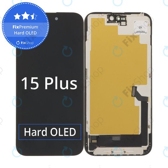 Apple iPhone 15 Plus - LCD zaslon + steklo na dotik + okvir Hard OLED FixPremium