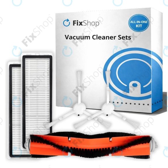 Komplet nadomestnih delov za Xiaomi Mi Robot Vacuum Mop (Mijia 1C), 2 (Mijia 2C) 2 Pro+ (Mijia 1T) (1x Glavna krtača, 2x Filter, 2x Stranska krtača)