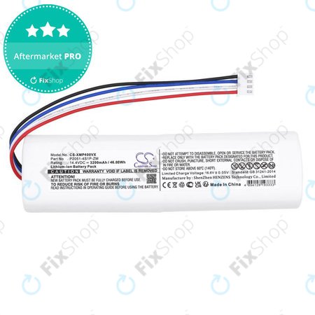 Baterija za Xiaomi Mi Robot Vacuum Mop 2, Mijia Sweeping Vacuum Cleaner 2C, 3200mAh, Li-Ion, 14.4V, P2051-4S1P-ZM, HQ