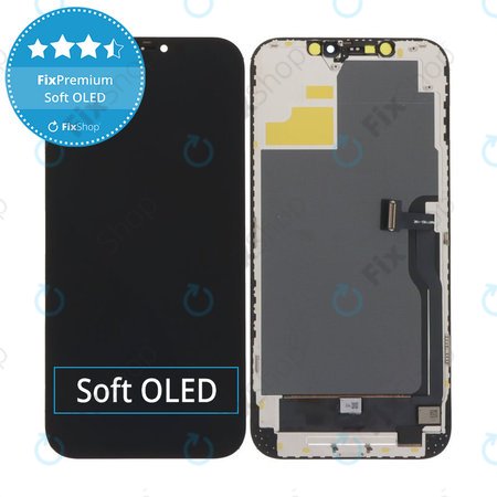 Zaslon Soft OLED za iPhone 12 Pro Max - Zaslon na dotik + Okvir, DIAGNOSTIC