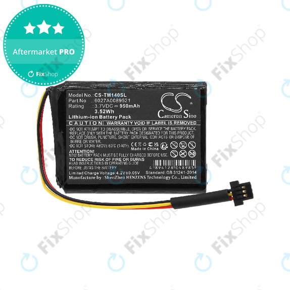 Baterija za TomTom One 140, Go 500, 950mAh, Li-ion, 3.7V, P2, HQ