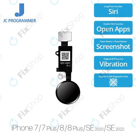 Apple iPhone 7, 7 Plus, 8, 8 Plus, SE (2020), SE (2022) - gumb Domov JCID 7 Gen (Space Grey, Black)