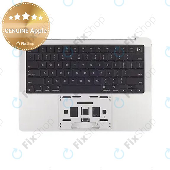 Zgornji okvir tipkovnice za MacBook Pro 14", A2918 (Late 2023, US tipkovnico in baterijo, Silver, 661-35709, Genuine Apple