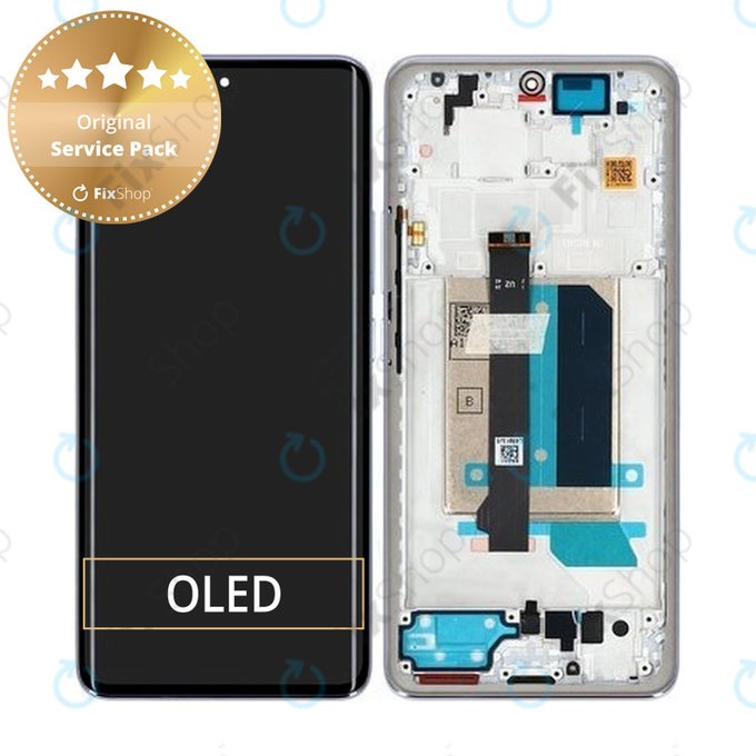 Xiaomi Redmi Note 14 Pro+ 5G - LCD zaslon + steklo na dotik + okvir (Lavender Purple) - 5600180O16U00 Genuine Service Pack
