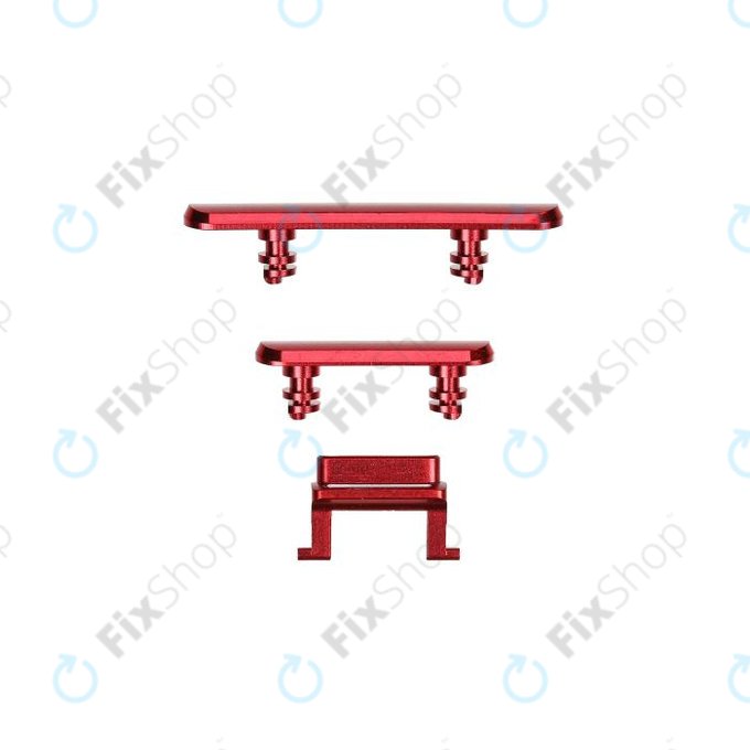 Apple iPhone XR - Set gumbov za glasnost + vklop + tihi način (Red)