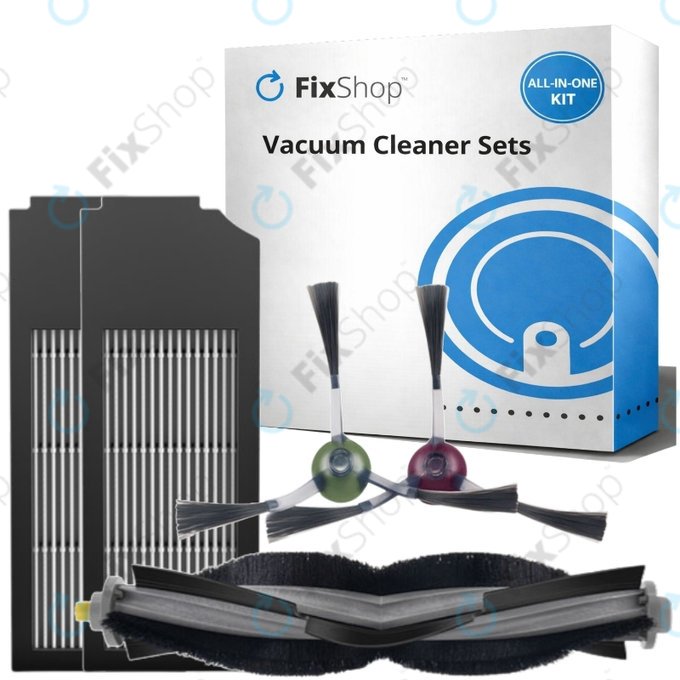 Komplet nadomestnih delov za Ecovacs X1 Omni, T10 (1x Glavna krtača, 2x Filter, 2x Stranska krtača)