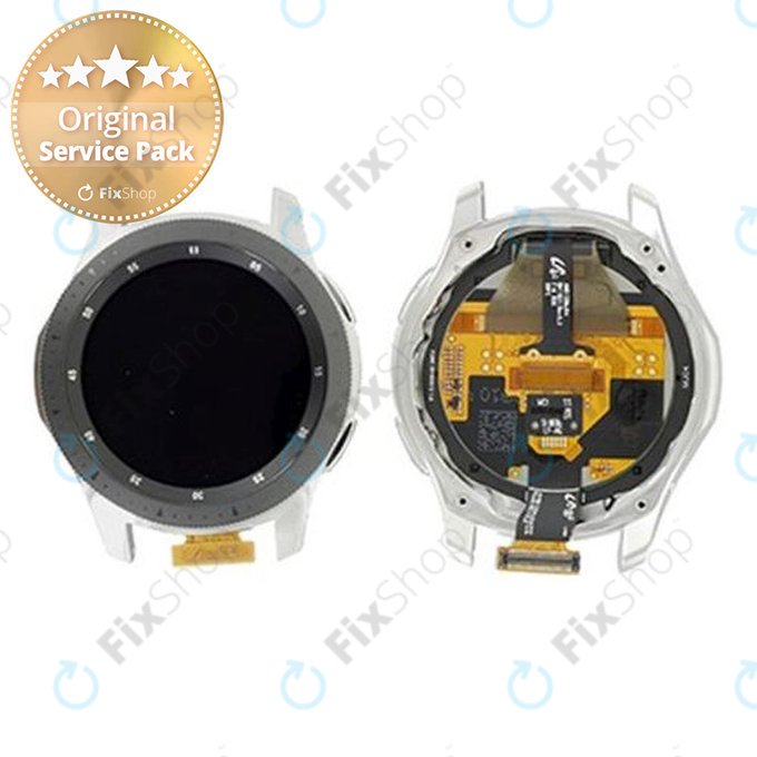 Samsung Galaxy Watch 46mm R800 - LCD zaslon + steklo na dotik + okvir (črna) - GH97-22504A Genuine Service Pack