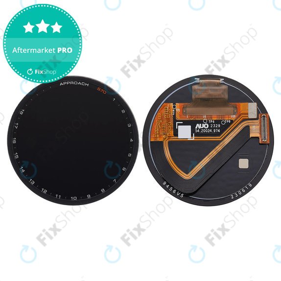 OLED zaslon + steklo na dotik brez okvirja (Black) za Garmin Approach S70 47mm
