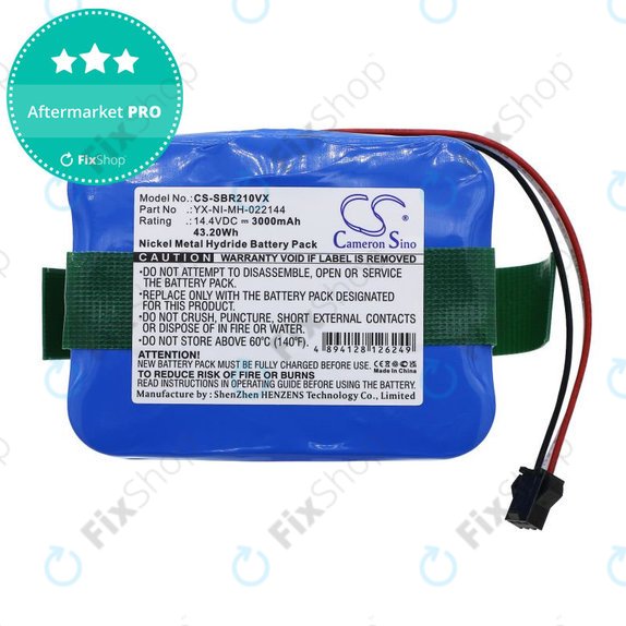 Baterija za Sencor SVC9031BK, Bobsweep, Carneo, Samba, Vileda, Wisdom, 3000mAh, Ni-MH, 14.4V, YX-NI-022144-COR, HQ