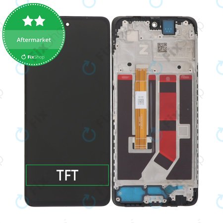 Oppo A58 4G CPH2577 - LCD zaslon + steklo na dotik + okvir (Black) TFT