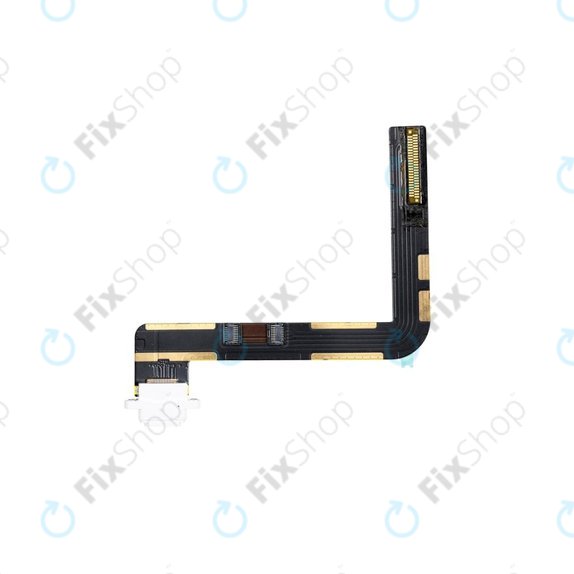 Apple iPad (7th Gen 2019, 8th Gen 2020, 9th Gen 2021) - Priključek za polnjenje + Flex kabel (White)