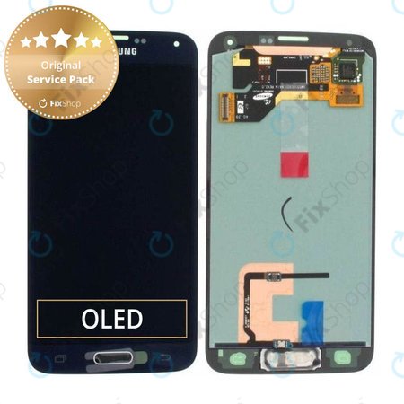 Samsung Galaxy S5 G900F - LCD Display + Touch Glass (Charcoal Black) - GH97-15959B, GH97-15734B Genuine Service Pack