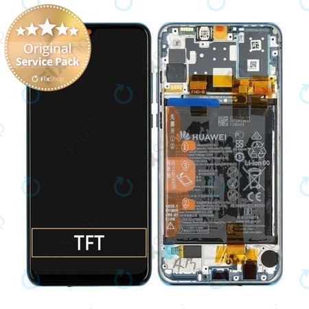 Huawei P30 Lite 2020 - LCD zaslon + steklo na dotik + okvir + baterija (Peacock Blue) - 02353FQE, 02353DQS Genuine Service Pack