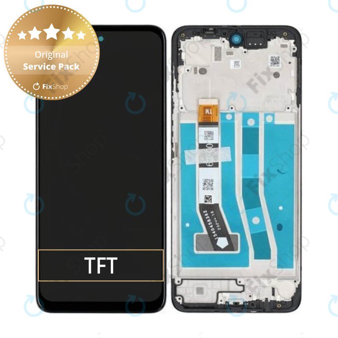 Motorola Moto G54 XT2343 - LCD zaslon + steklo na dotik + okvir (Black) - 5D68C23304 Genuine Service Pack