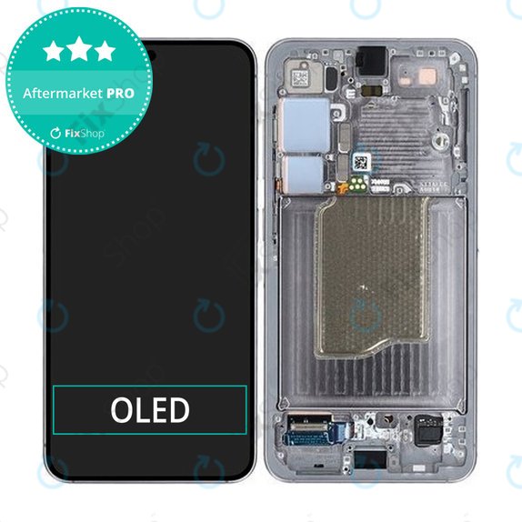 Samsung Galaxy S25 - LCD zaslon + steklo na dotik + okvir (Silver Shadow) OLED