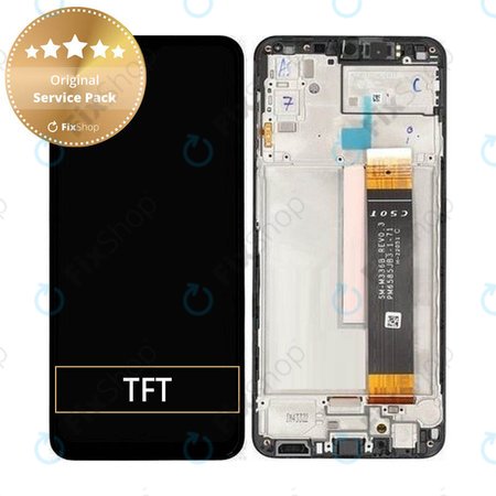 Samsung Galaxy M23 5G M236B - LCD zaslon + steklo na dotik + okvir (Black) - GH82-28487A, GH82-28488A, GH82-28492A Genuine Service Pack