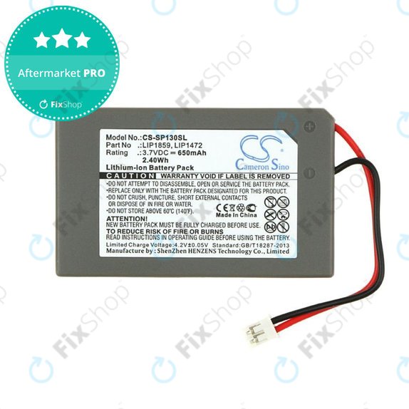 Baterija za Sony PlayStation 3, 650mAh, Li-Ion, 3.7V, LIP1859, HQ