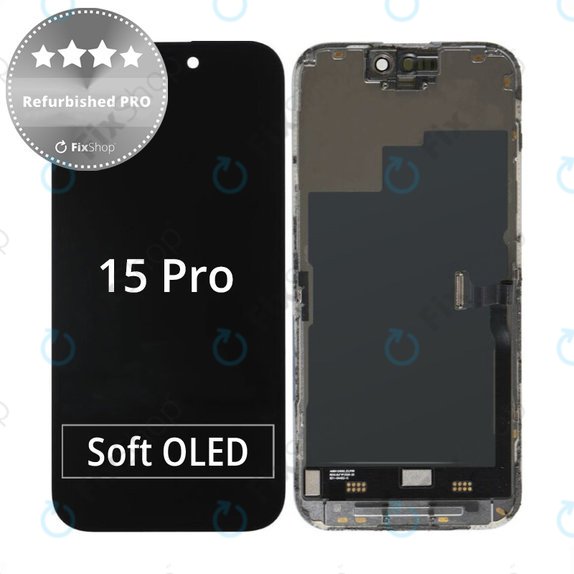 Apple iPhone 15 Pro - LCD zaslon + steklo na dotik + okvir Refurbished PRO