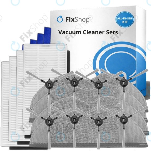 Komplet nadomestnih delov za Xiaomi Robot Vacuum E5 (4x Filter, 8x Stranska krtača, 4x Krpa za brisanje)