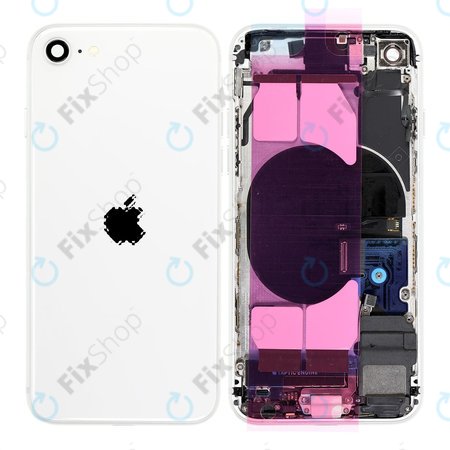 Apple iPhone SE (2nd Gen 2020) - Zadnje ohišje z majhnimi deli (White)