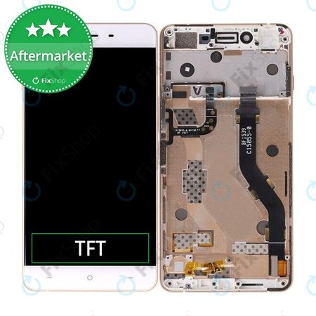 OnePlus X - LCD zaslon + steklo na dotik + okvir (White) TFT