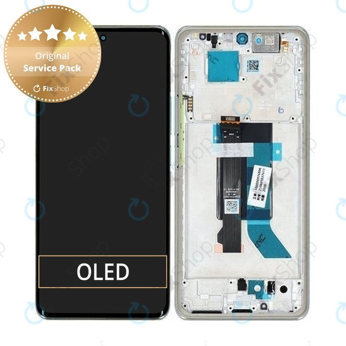 Xiaomi Redmi Note 14 Pro 5G 24090RA29G - LCD zaslon + steklo na dotik + okvir (Coral Green) - 56002500O1600 Genuine Service Pack