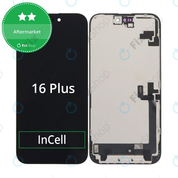 Zaslon In-Cell HD+ za iPhone 16 Plus, Steklo na dotik z okvirjem