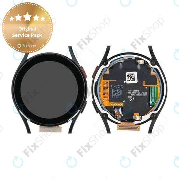 Samsung Galaxy Watch 4 40mm R865 - LCD zaslon + steklo na dotik + okvir (Black) - GH82-28815A Genuine Service Pack