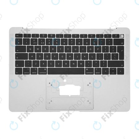 Apple MacBook Air 13" A1932 (2018 - 2019) - Zgornji okvir tipkovnice + tipkovnica UK (Silver)