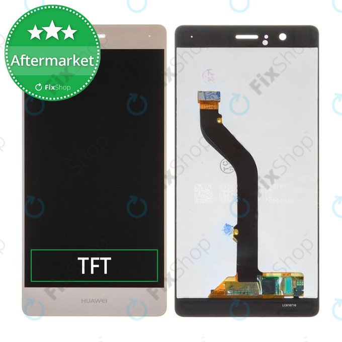 Huawei P9 lite - LCD zaslon + steklo na dotik (Gold) TFT