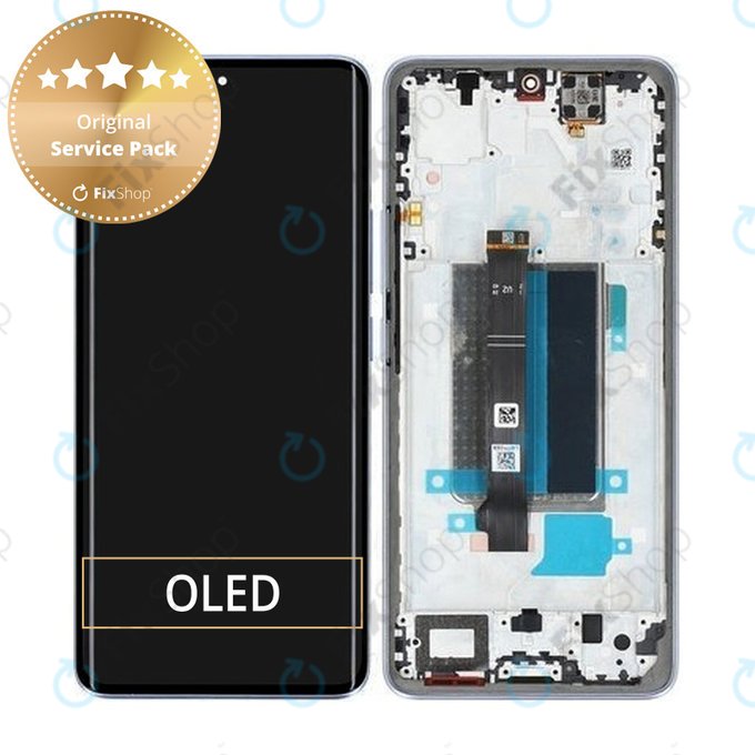 Xiaomi Redmi Note 13 Pro+ 23090RA98C - LCD zaslon + steklo na dotik + okvir (Aurora Purple) - 560003N16U00 Genuine Service Pack
