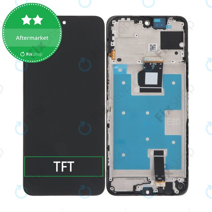 Honor X7b - LCD zaslon + steklo na dotik + okvir (Midnight Black) TFT