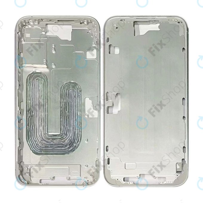 Apple iPhone 16 - Srednji okvir + Gumbi za vklop + Glasnost (White)