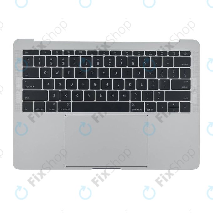 Apple MacBook Pro 13" A1708 (Late 2016 - Mid 2017) - Tipkovnica z zgornjim okvirjem + tipkovnica US + mikrofon + Trackpad + zvočniki (Silver)