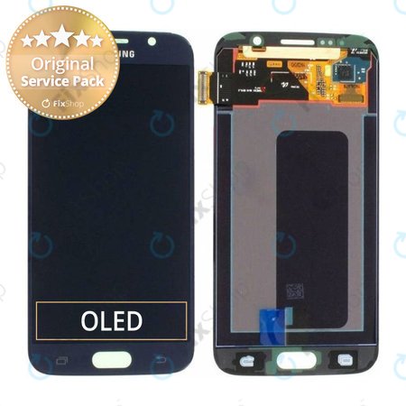 Samsung Galaxy S6 G920F - LCD zaslon + steklo na dotik (Black Sapphire) - GH97-17260A Genuine Service Pack