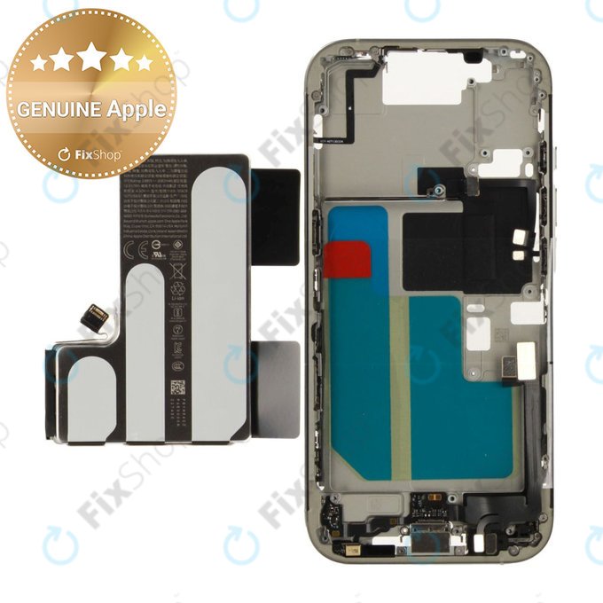 Srednji okvir z baterijo za iPhone 16 Pro | White Titanium | ZD076-00690 | Genuine Apple