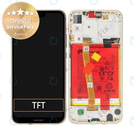 Huawei P20 Lite - LCD zaslon + steklo na dotik + okvir + baterija (Gold) - 02351WRN Genuine Service Pack