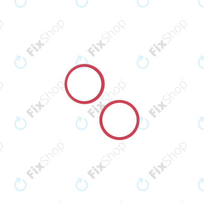 Apple iPhone 14, 14 Plus - Stekleni okvir zadnje kamere (Red) - 2 kosa