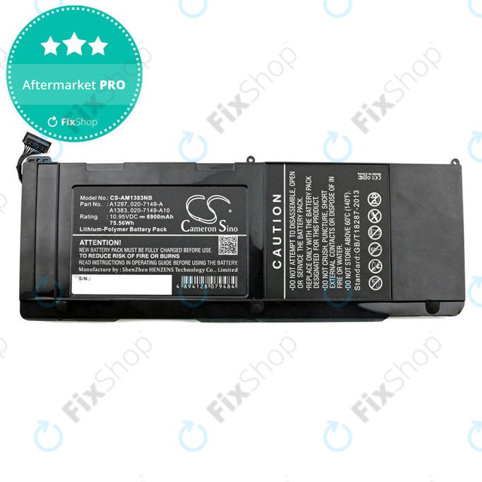 Apple MacBook Pro 17" A1297 (Mid 2010 - Late 2011) - Baterija A1383 6900mAh HQ