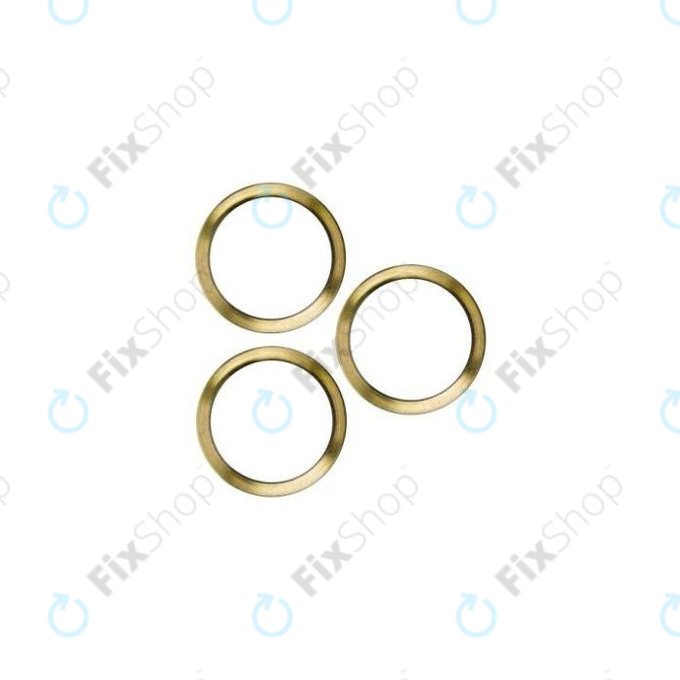 Apple iPhone 12 Pro - Stekleni okvir zadnje kamere (Gold) - 3 kosi