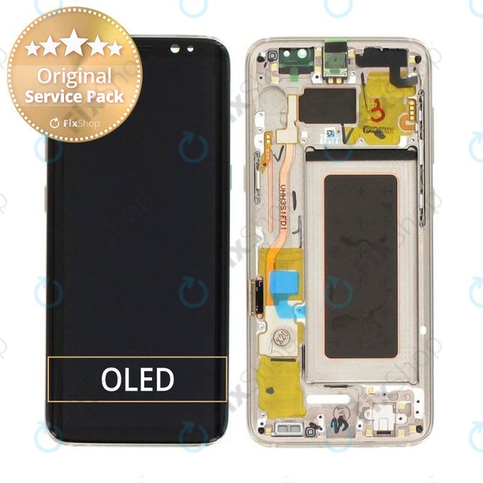 Samsung Galaxy S8 G950F - LCD zaslon + steklo na dotik + okvir (Maple Gold) - GH97-20457F, GH97-20473F, GH97-20458F, GH97-20629F Genuine Service Pack
