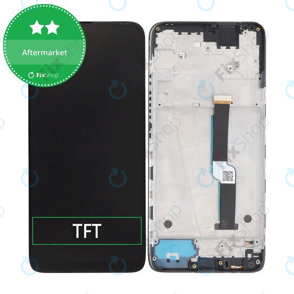 Motorola One Fusion Plus - LCD zaslon + steklo na dotik + okvir (Black) TFT