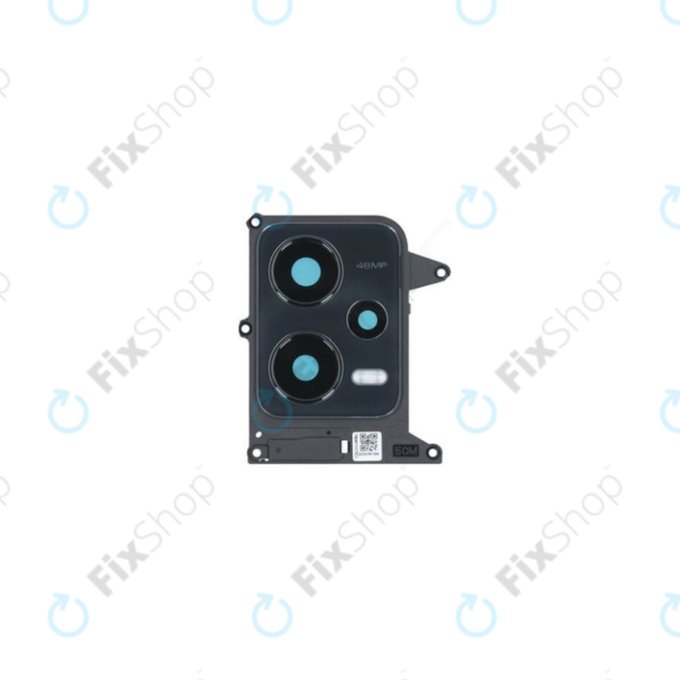 Xiaomi Redmi Note 12 5G - Steklo zadnje kamere + okvir (Onyx Gray) - Genuine Service Pack