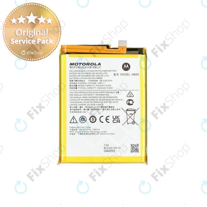 Motorola Moto G200 XT2175 - Baterija MB50 5000mAh - SB18D10749, SB18D22902 Genuine Service Pack
