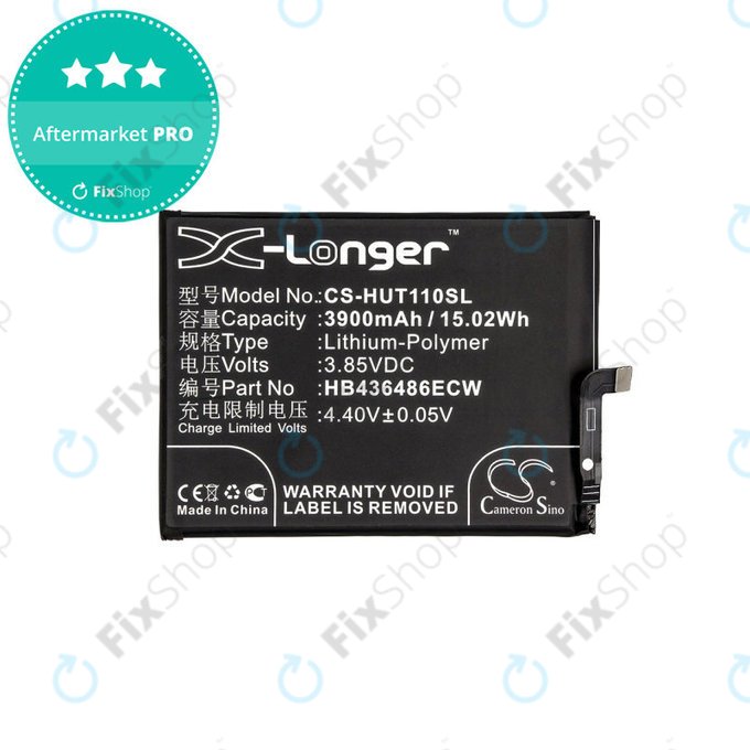 Baterija za Huawei Mate 10 Lite, Honor View 20, 3900mAh, Li-Pol, 3.85 V, HB436486ECW, HQ