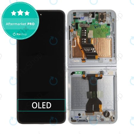 Samsung Galaxy Z Flip 6 F741B - LCD zaslon + steklo na dotik + okvir (Light Blue) - GH82-35014C Genuine Service Pack