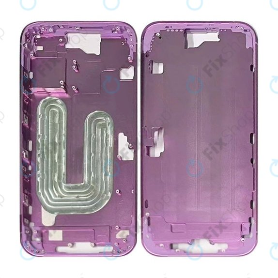 Apple iPhone 16 - Srednji okvir + Gumbi za vklop + Glasnost (Pink)